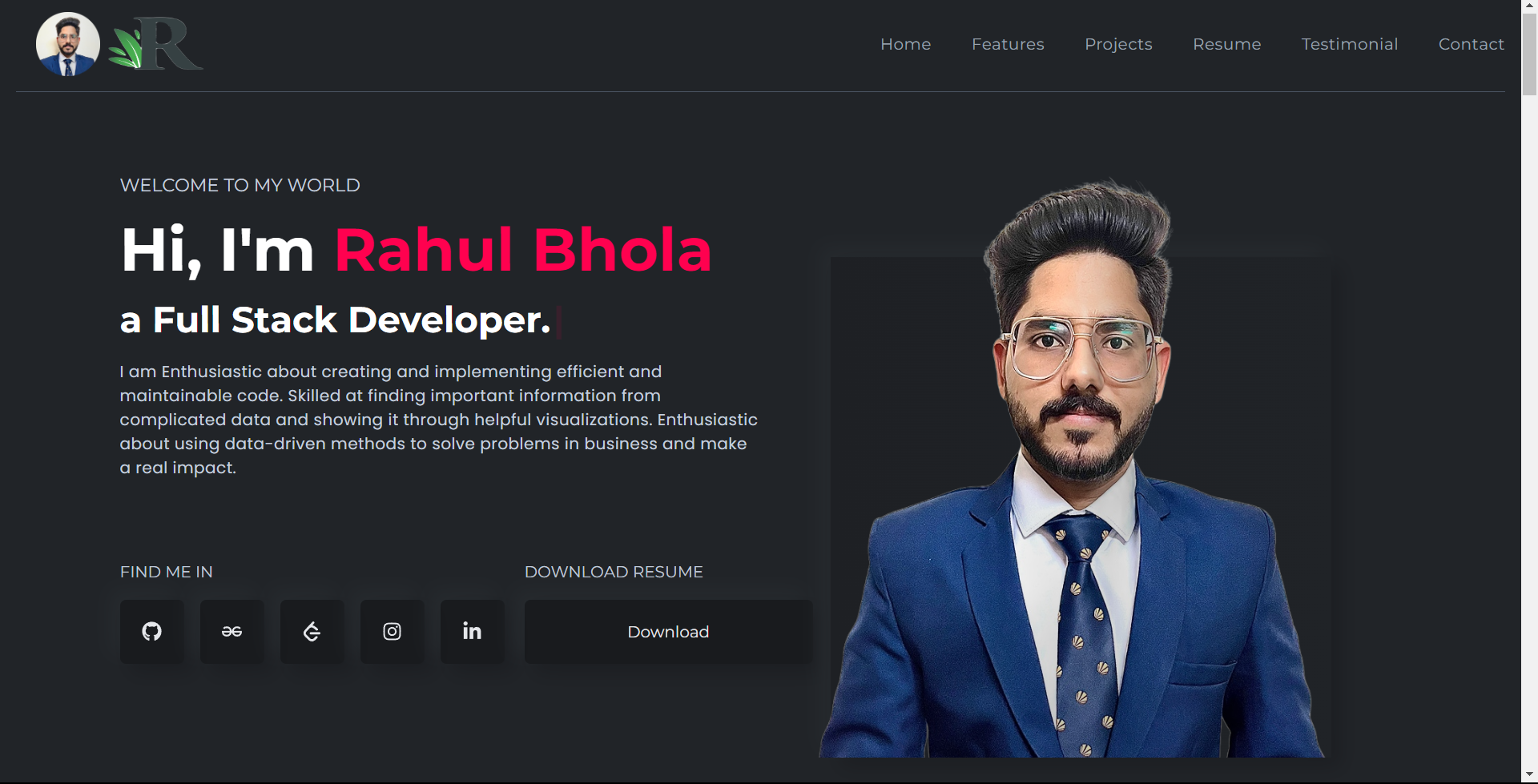 Rahul Bhola || Personal Portfolio
